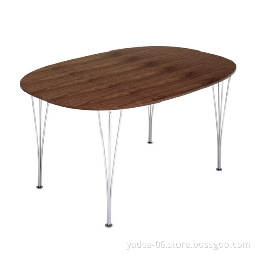 Modern Practical Circular Foldable Dining Table Piet Hein Super Elliptical Table